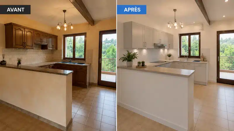 avant apres modernisation cuisine